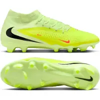 Nike Phantom 6 Academy High Cut MG Max Voltage - Grøn/Sort/Orange - Multi Ground (MG), størrelse 44