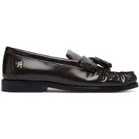Tommy Hilfiger Mokassin 'TH Monogram Tassel' mørkebrun
