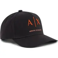 Armani Exchange A|X Armani Exchangetil mænd. XM002696AF15502MZ731 Baseball Justerbar kasket sort (OSFA), Casual, Bomuld