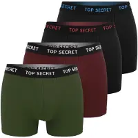 Top secret Herre Bomulds Boxershorts 4-pak Størrelse M