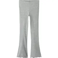 Name it Leggings - Rib - Noos - NkfNakal - Grey Melange - - 10 år (140) - Leggings