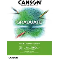Canson Graduate White Drawing Pad A4 160G 30 SH