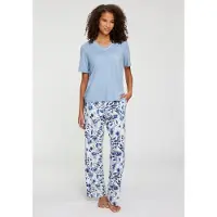 LASCANA Pyjamas blå / navy / himmelblå / hvid