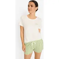 LASCANA Shorty ecru / lysegrøn