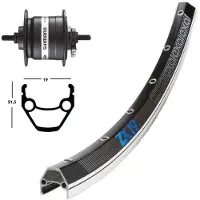 Exal Zx19 Dynamo Shimano Dh3n31 26´´ Forhjul