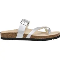 Pepe Jeans Pepe Jeanstil kvinder. PLS800001 Oban Cool-sandaler i sølv (40), Sølvfarvet, Fast, 1-3 cm, Ingen, Casual