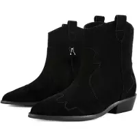 L37 HANDMADE SHOES Ankelstøvler 'WALK BETWEEN STARS' sort
