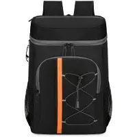 24hShop Rygsæk 20L picnic-/kølerygsæk med isolering/multirumsrygsæk med oplukker - Svart