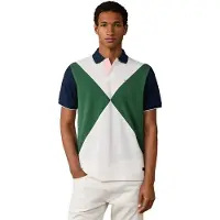 Hackett London Hackett Londontil mænd. HM5600208 Polo Nbr Diamond i off-white (M), Hvid, Casual, Bomuld, Korte ærmer