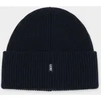 GOBI Cashmere Hue 'Ribbed Chunky Beanie' navy