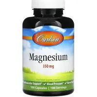 Carlson , Magnesium, 350 mg, 180 Kapsler