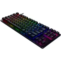 Razer Huntsman - Tastatur - 60% - mini - bagbelyst - USB-C - QWERTY - Nordisk - tastkontakt: Linear Optical Switch Red - sort