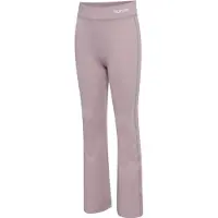 Hummel Leggings - HmlJR - High Rise Flared - Sea Fog - - 4 år (104) - Leggings