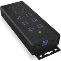 Icy Box 7-Port - USB 3.0 USB hub - USB 3.2 - 7 ports - Sort
