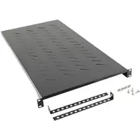 Lanberg - Rackhylde - RAL 9004, sort - 1U - 19