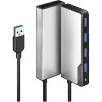 Alogic USB-A Fusion SWIFT 4-in-1 Hub - Hub - 4 x USB 3.2 Gen 1 - desktop
