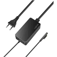 Logilink -strømforsyning til Surface-notebooks, 65 watt, sort, kompatibel med Microsoft Surface Pro/Surface Laptop/ - 1 stk (PA0309)