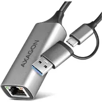 Axagon ADE-TXCA - Netværksadapter - USB-C 3.2 Gen 1 / USB-A 3.2 Gen 1 - Gigabit Ethernet x 1
