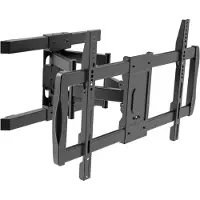 Techly mounting kit - full-motion dual arm - for curved / flat panel - black 60 kg 75" 200 x 100 mm