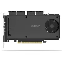 Icy Dock ExpressSlot Slide MB204MP-1B - Lagringspakning - M.2 - PCIe 4.0 x16 (NVMe) - PCIe 4.0 x4 - sort