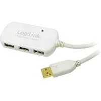 2Direct LogiLink USB 2.0 Hub 4-Port with repeater cable - Hub - 4 x USB 2.0 - desktop