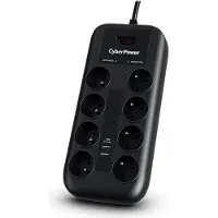 Cyberpower Tracer III P0820SUF0-FR surge protector Black 8 AC outlet(s) 200 - 250 V 1.8 m