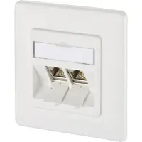 Metz CONNECT E-DAT modul 2 port indbygget Cat.6A, ren hvid