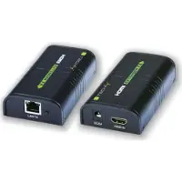 Techly IDATA EXTIP-373, 1920 x 1200 pixel, AV sender & modtager, 120 m, Sort, HDCP