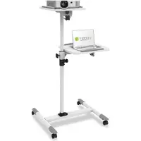 IC Intracom TECHly - Vogn med hjul - for projektor / notebook - træ, stål - grå, hvid