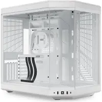 HYTE Y70 - Mid tower - udvidet ATX - sidepanel med vindue (glas) - ingen strømforsyning (ATX) - snehvid - USB/Lyd