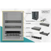 Digitus - Kabinet - vægmonterbar - sort, RAL 9005 - 9U - 10
