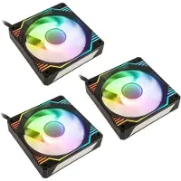Kolink UMBRA X 120mm PWM ARGB TRIPLE PACK, Ventilator, 12 cm, 600 rpm, 1600 rpm, 103,63 m³/t, Sort, Hvid