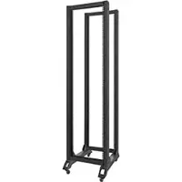 Lanberg - Rack åben ramme - 4-pæl - sort - 42U - 19