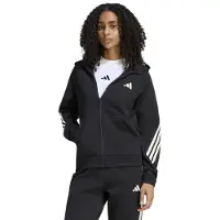 Adidas Sportsweatshirt 'STADIUM THREE STRIPES FULL ZIP' sort / hvid