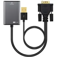 Microconnect - HDMI adapter - USB, HD-15 (VGA) til HDMI hun - 15 cm - sort - aktiv, 1080p support