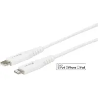 ESTUFF - Lightning-kabel - USB-C han til Lightning han - 50 cm - dobbelt afskærmet - hvid