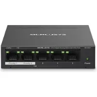 Mercusys MS105GP V1 - Switch - 5 x 10/100/1000 (4 PoE+) - desktop, væg-monterbar - PoE+ (65 W)