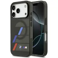 BMW M IML Metal Buttons Tricolor Lines MagSafe-etui til iPhone 17 Pro - Sort