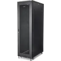 StarTech.com Startech 42U Server Rack Cabinet - 4-Post Adjustable Depth (5.9 to 36.4) IT Network Equipment Rack Enclosure with Casters - 2000lbs (RK4236BKB) - Rack kabinet - gulvstående - sort - 42U - 19