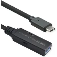 Roline Ultra Long USB3.2 Gen1 Forlængerkabel C-A ST/BU 10m - Kabel - Digital/Data - 10 m (12.04.1066)