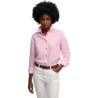 Superdry Superdrytil kvinder. W4010587A Premium Slim skjorte pink (XXS), Casual, Linned, Lange ærmer