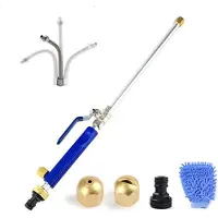 INF Jet Power Washer Højtryksrenser til haveslange 2 dyser 3/4" Blue