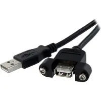 StarTech.com Panel Mount USB Cable A to A