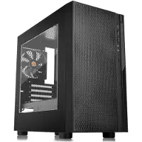 Thermaltake Versa H18 - Tower - micro-ATX - sidepanel med vindue - ingen strømforsyning (PS/2) - sort - USB/Lyd