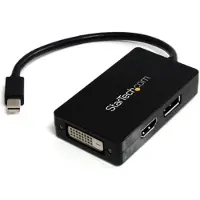 StarTech.com Startech Travel A/V adapter - 3-in-1 Mini DisplayPort to DisplayPort DVI or HDMI converter (MDP2DPDVHD) - Videoadapter - Mini DisplayPort han til DVI-D, HDMI, DisplayPort hun - 15 cm - sort