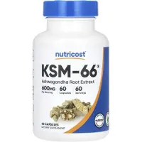 Nutricost , KSM-66, Ashwagandha Rod Ekstrakt, 660 mg, 60 Kapsler