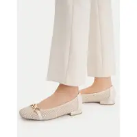 Caprice Ballerina, white, made of Leather and synthetic with Trapeze heel, Size 37