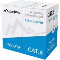 Lanberg Cat 6 Ftp Solid Cu Cpr Fluke Godkendt Rulle Netværkskabel 305 M
