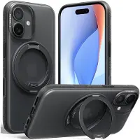 Torras iPhone 17 O Fitness Cover med 360 kickstand - MagSafe-kompatibel - Sort