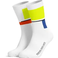 PIPPO AMSTERDAM Sportssokker 'Mondrian Rennrad' blandingsfarvet / hvid